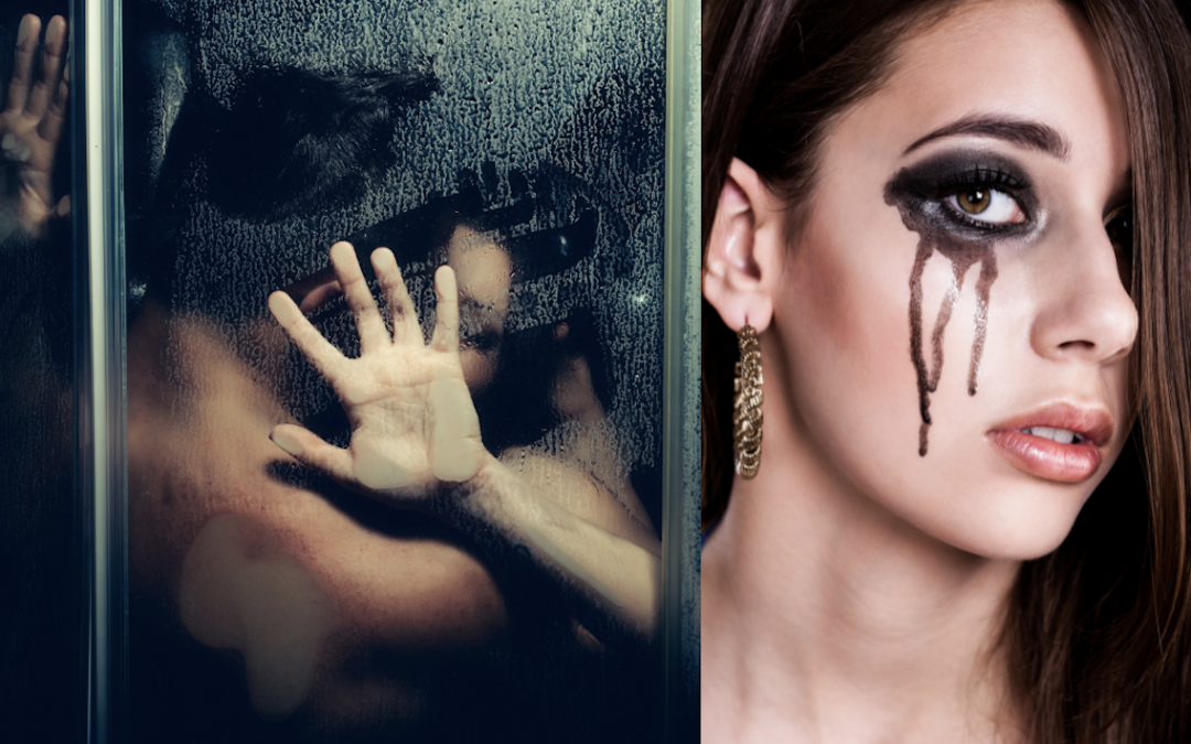 Woman Acting Sexy In Shower Has No Idea She Looks Like A Goth Nightmare