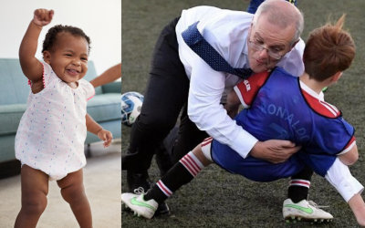 Morrison Swaps Kissing Babies For Tackling Tweens, Babies Rejoice